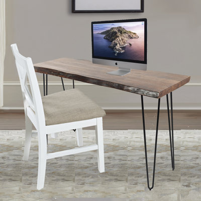 Gordonsville Solid Wood Iron Writing Desk