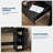 35.4" Makeup Vanity Desk with 3 Level Smart LED Mirror & Power Outlet-974202993