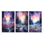 «Pine Tree Winter Twilight», 3 pièces sur toile-285825588-285825589
