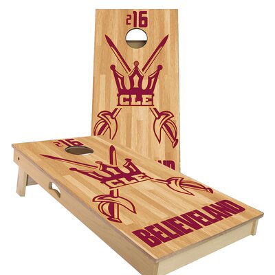 2' X 4' Clevelend Believeland Regulation Size Solid Wood Cornhole Set -  Skip's Garage, CHSLKWYCH7-011-4