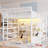 Full Metal Loft Bed with Stairs Storage, 4-Shelf Rack & Charging Station for Kids & Teens-1032888723