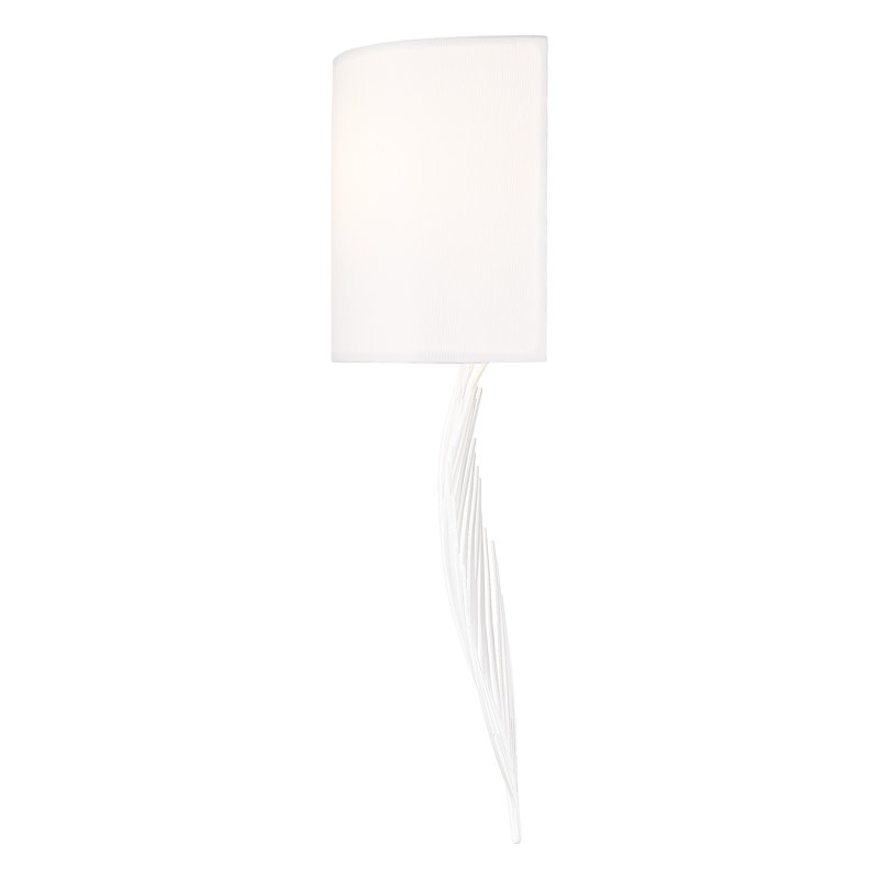 Applique murale en acier Ingelinde, Blanc mat