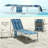 4-Piece Outdoor Folding Lounge Chair Set With Side Tables – Beach Chairs With Face Hole, Arm Openings & 5-Position Recline, 600D Oxford Water-Resistant Fabric, Portable With Shoulder Strap For Pool, Patio, Camping-1013472389