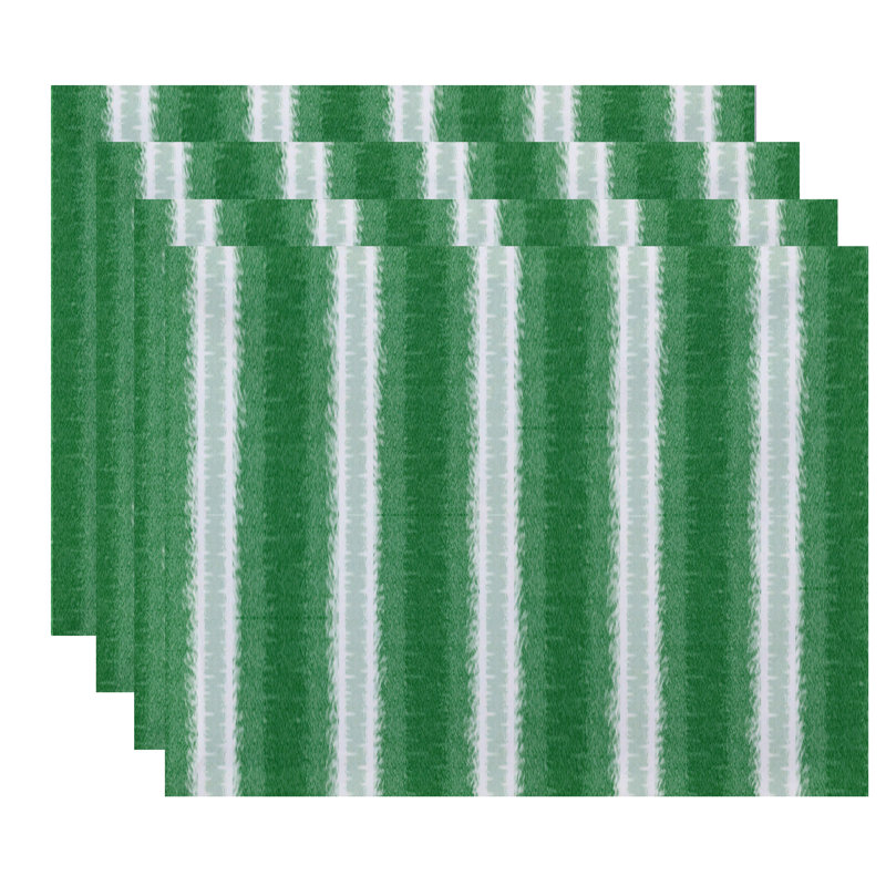 Ensemble de napperons 4 pièces Hatch Lines, Vert