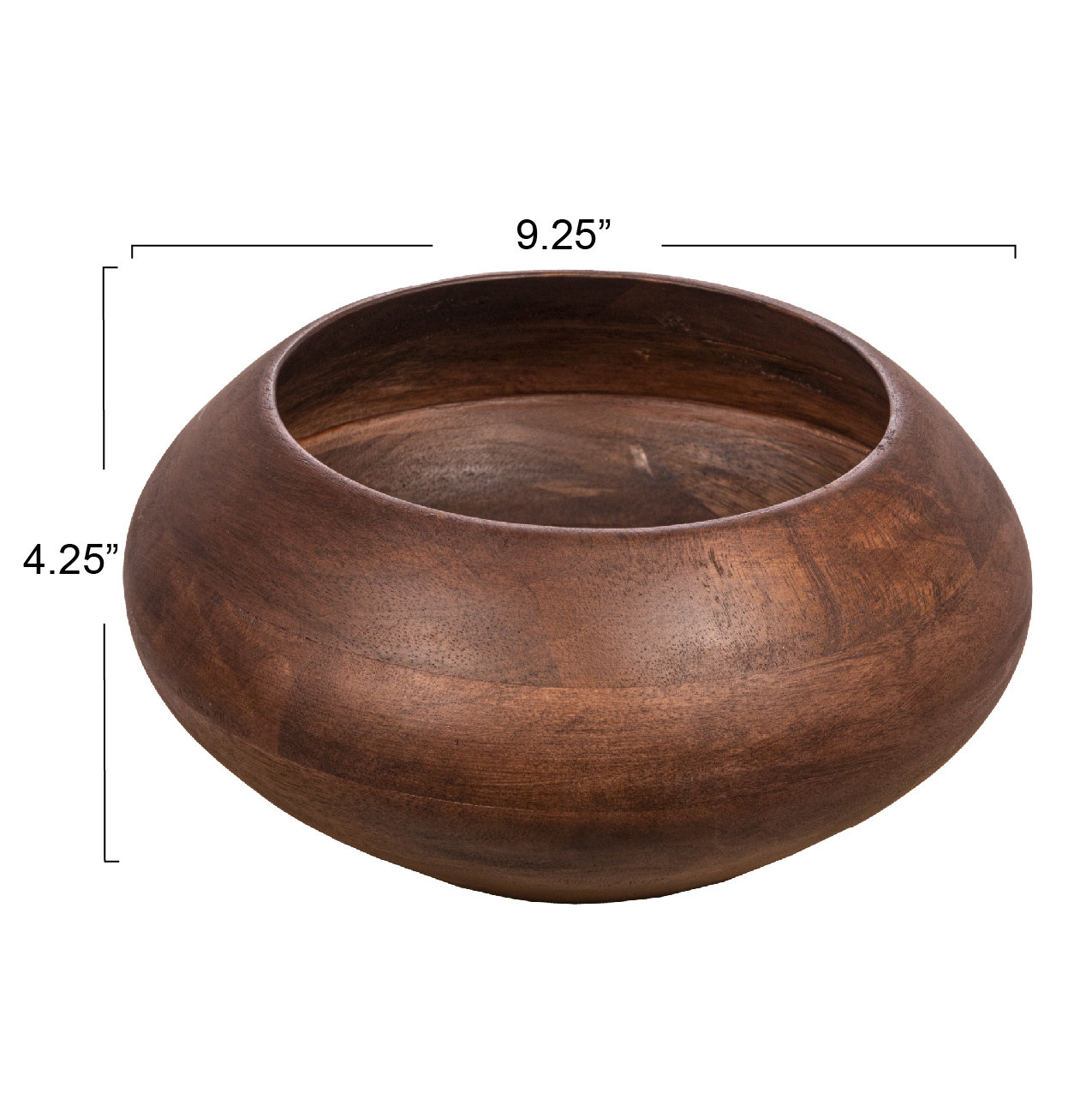 Wood Serving Bowl, Brown