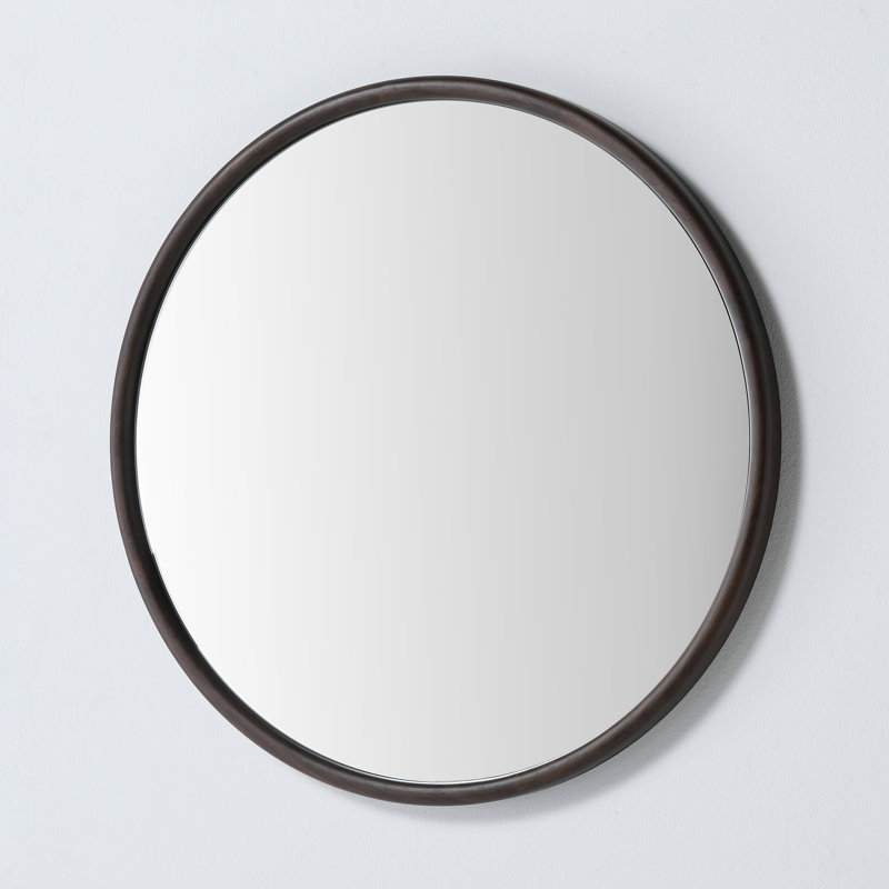 Zen , Rond, 35,43 po x 35,43 po, Noyer foncé