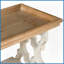 Charme de campagne française blanche Table basse en bois naturel - 3 niveaux de rangement pour le salon