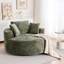 Fauteuil d'appoint rond, fauteuil demi-tonneau pivotant sur chenille à 360 °, canapé-lit moelleux moderne-1531300147