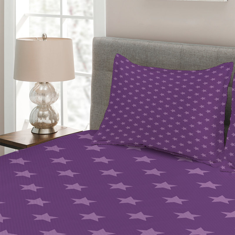 Modern & Contemporary Geometric Shapes Coverlet, King Bedspread + 2 Shams