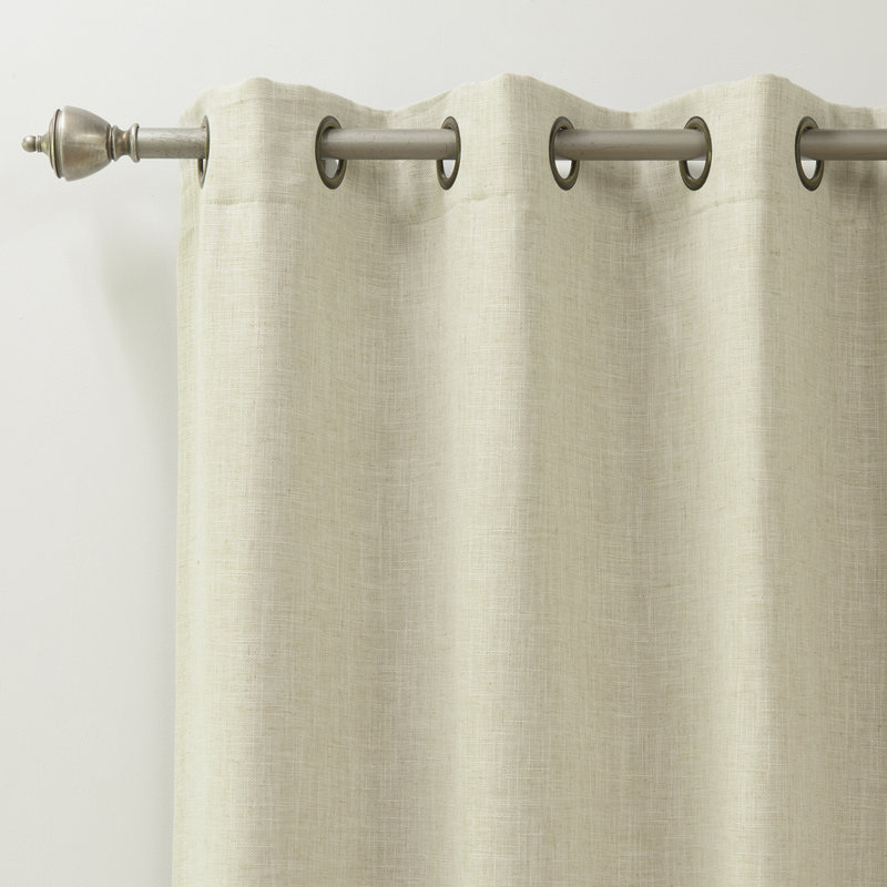 Mendelsohn Polyester Blackout Grommet Curtain Panel , Natural