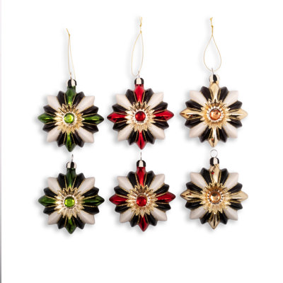 Traditional Reflector Star Glass Ornaments