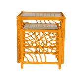 Swirl Glass Nesting End Table