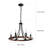 6-Light Rustic Wagon Wheel Chandelier For Dining Room Chandelier