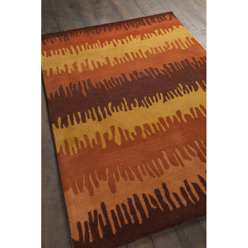 Tapis de zone rouille templos, 5 pi x 7 pi
