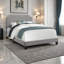 Lit tapissier double aspect gris Willand