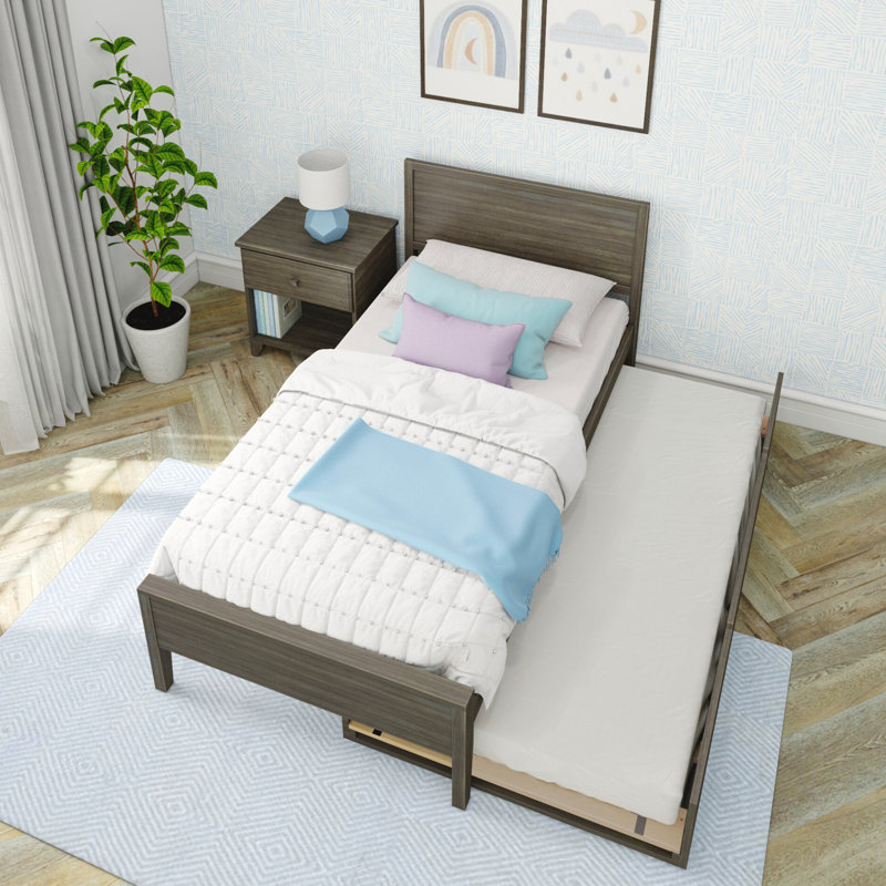 Lit gigogne en bois massif Rosenthal, Argile, Simple
