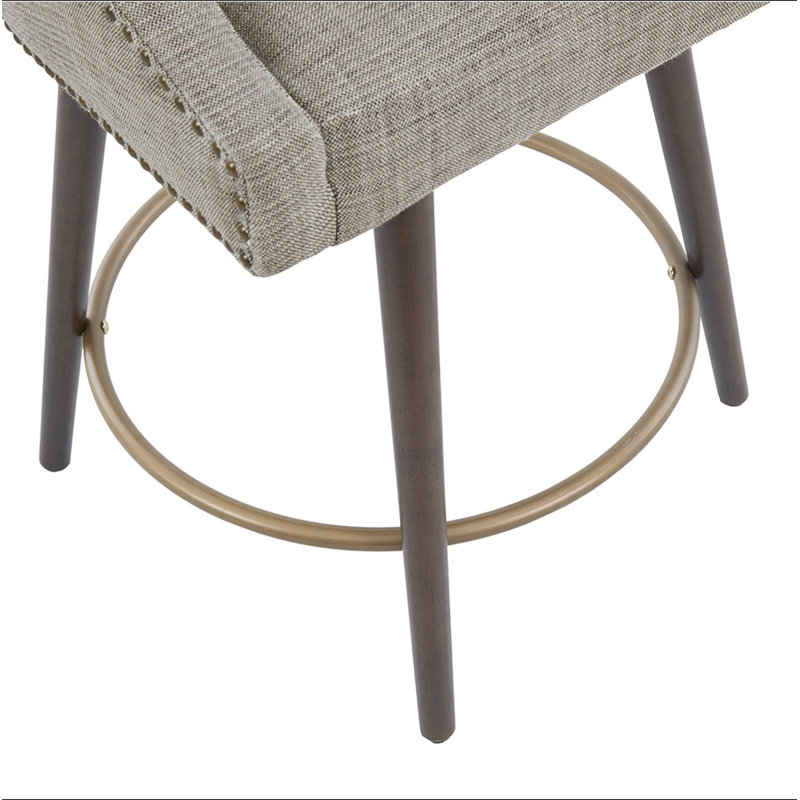 Tabouret de comptoir pivotant, Beige multicolore