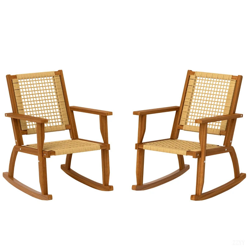 Ensemble de 2 chaises berçantes d'extérieur