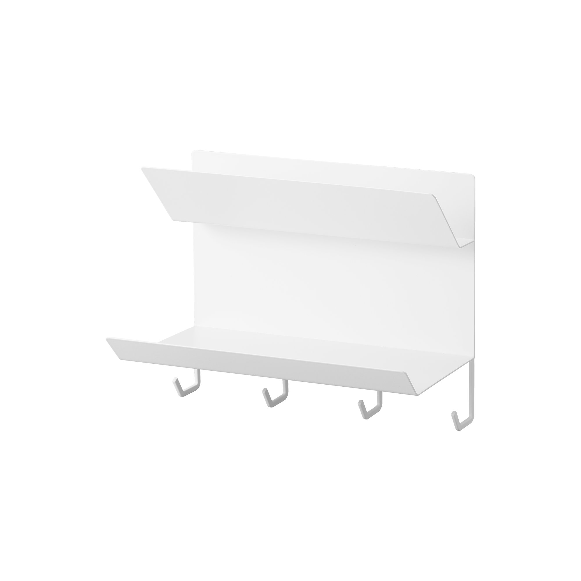Yamazaki Home Magnetic Entryway Rack, Steel, White