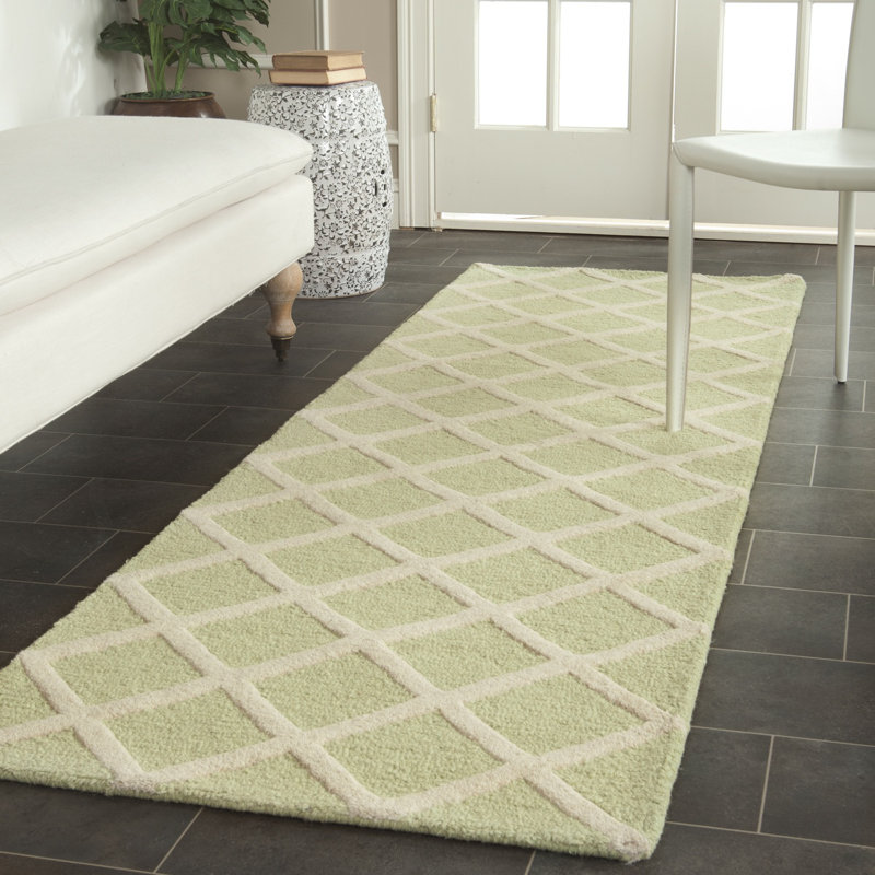 Sanyla Hand Tufted Wool Geometric Rug, Runner 2'6" x 8'