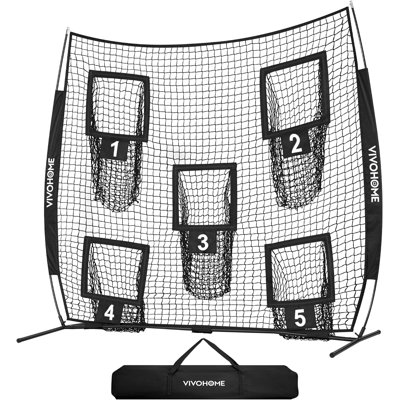7 x 7 ft Football Throwing Net with 5 Throwing Target
