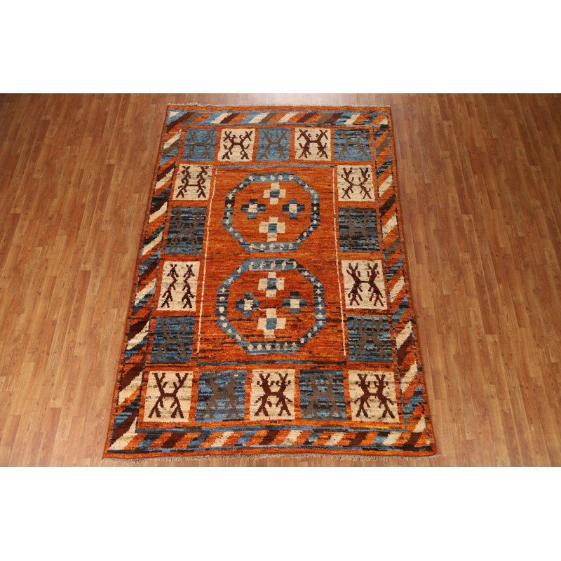Tapis tribal marocain noué à la main 7 x 10