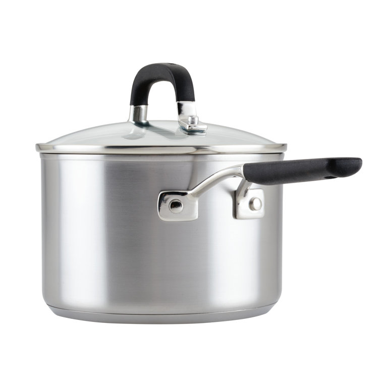 KitchenAid 3 qt. Stainless Steel Induction Saucepan with Lid & Reviews