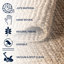 Tapis naturel en jute tissé à la main Pata-739282883