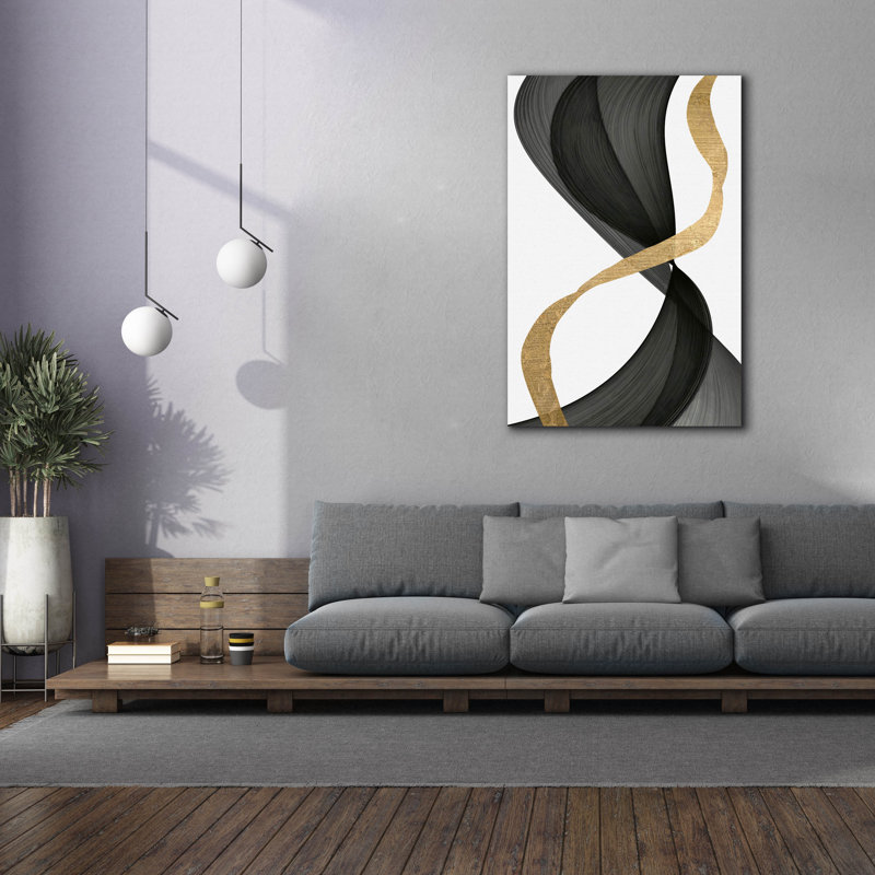  «Inner Flow 1» par Alonzo Saunders, art mural sur toile, 40 po x 60 po