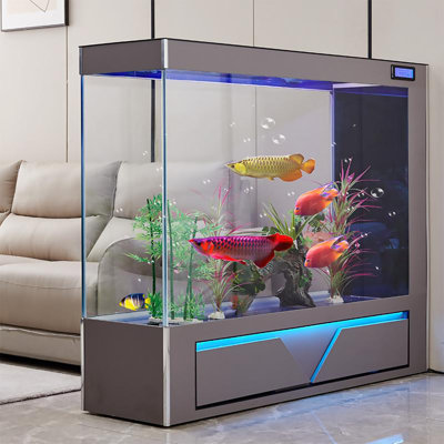 Aquarium en verre 47,24 "gris avec filtration latérale
