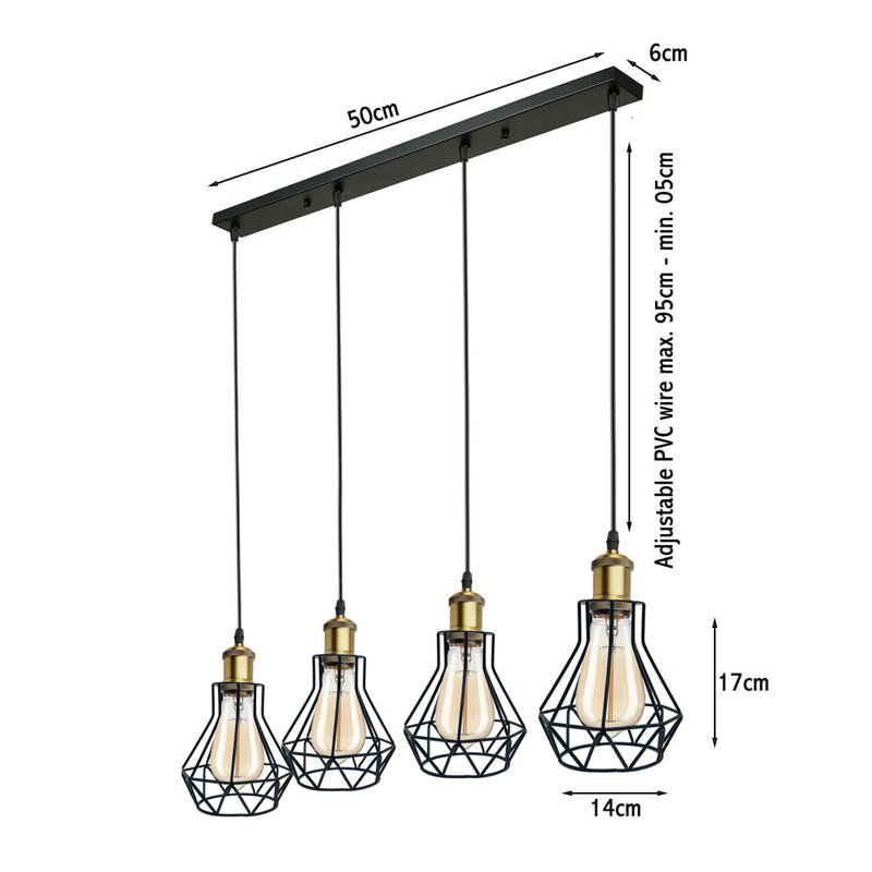 Audette 4-Light Kitchen Island Dome Pendant