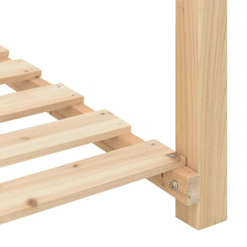 Garden Planter with Shelf Solid Fir Wood Terrace Outdoor Stylish, 76.5cm x 111cm x 37cm