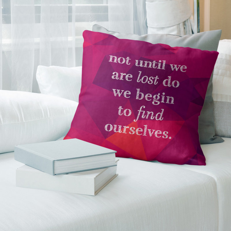 Coussin artificiel «Faux Gemstone Find Yourself», 14 po x 14 po, Rubellite, Housse de coussin seulement - sans coussin