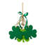 Crochet de porte en bois 18,5 "St. Patrick's Shamrock
