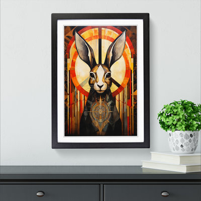 Hare Art Deco Art - Framed Print