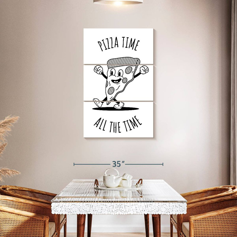 Yarlin Pizza Time - blanc, H 45 po x l 28 po