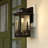 Gyanna 12.25 In. H 1-Light Matte Black Rustic Wildlife Motion Sensor Dusk To Dawn Outdoor Wall Light, Durable Steel, Clear Seeded Glass Shade, Use For Exterior Porch Patio Front Door Or Garage