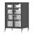 Media Storage Cabinet with Adjustable Shelves and Wheels