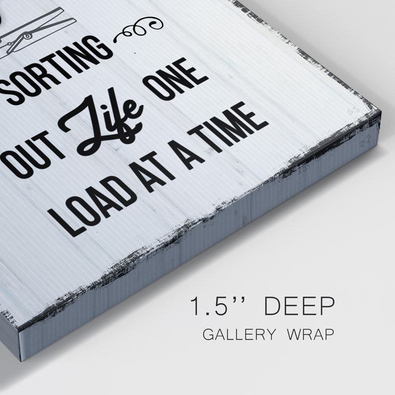 Sorting Out Life - Toile tendue avec châssis de qualité supérieure - prête à être accrochée, H 24 po x l 24 po x P 1 po