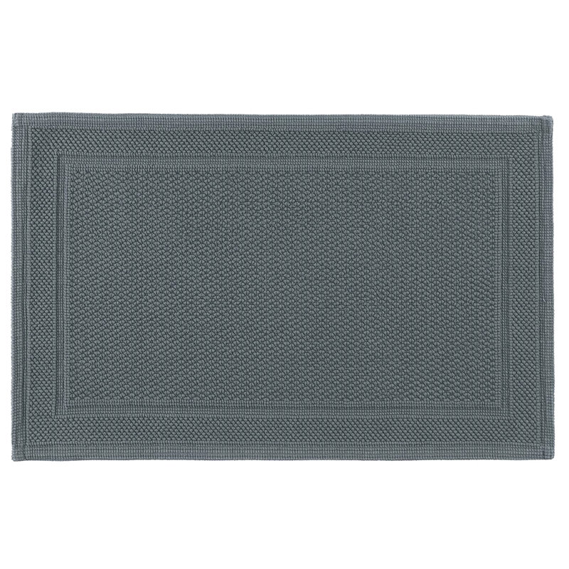 Bee Waffle Rectangle Bath Rug, 20" W x 31" L, Fog