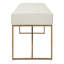 Banc en cuir Nehmia Ivory
