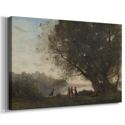 La danse des nymphes (Une Matinée) -Jean-Baptiste-Camille Corot-Toile tendue avec châssis-1850