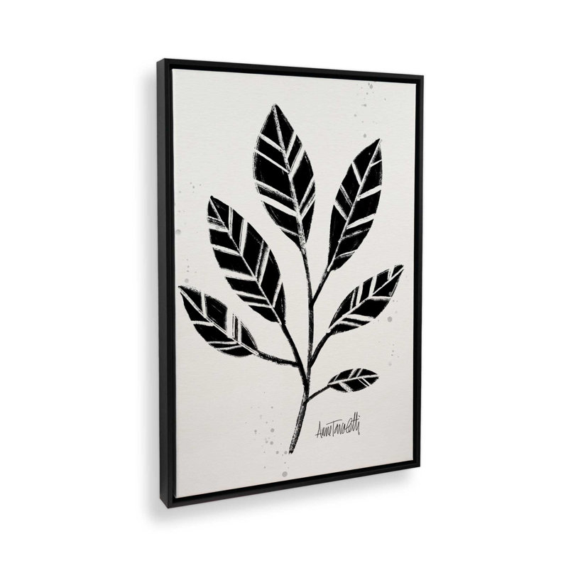 Botanicals III, reproduction sur toile, H 18,75 po x l 12,75 po, Noir satiné