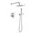 Complete Shower System with Rough-in Valve with 10 Inches Round Rain Shower Head-100818636