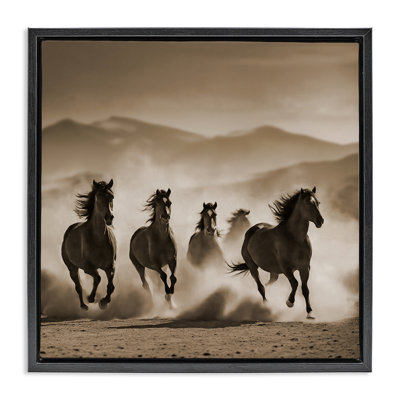"Trotter Mountain Stallions", art mural sur toile flottante par Noah Bay