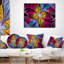  Coussin lombaire abstrait en verre coloré Fractal