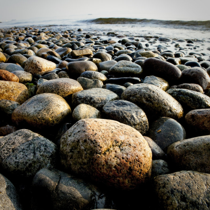 Pebble Rocks - Wrapped Canvas Print, 76cm H x 76cm W x 3.8cm D