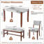Ensemble de salle à manger 4 pièces avec table en faux marbre, chaises rembourrées et banc, conception peu encombrante pour les salles à manger modernes, gris-129945728