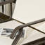 Banc oscillant d'extérieur avec table centrale, causeuse de patio à structure en métal avec tissu en filet respirant et accoudoirs pour le porche de jardin arrière, beige