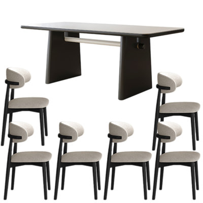 Ensemble de table de salle à manger rétro de style simple et familial